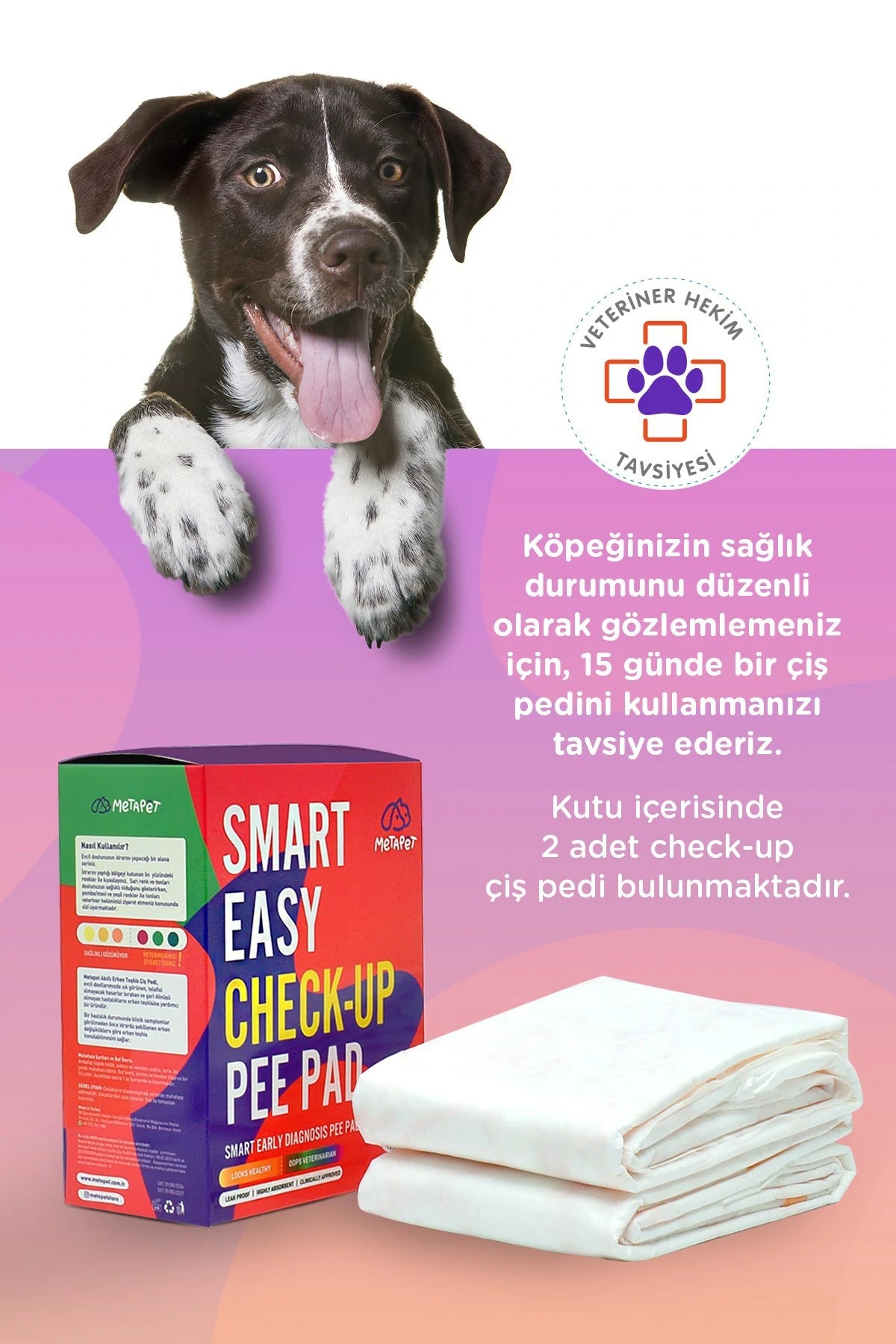 Köpek Erken Teşhis Pedi, Hastalık Gösteren Ped, 2 Adet, Akıllı Köpek Pedi - Pisiler